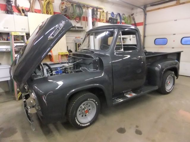1953 charcoal metallic gray Ford F-100 Cab & Chassis