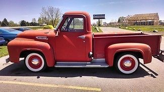 1953 Red Ford F-100 Pickup Truck