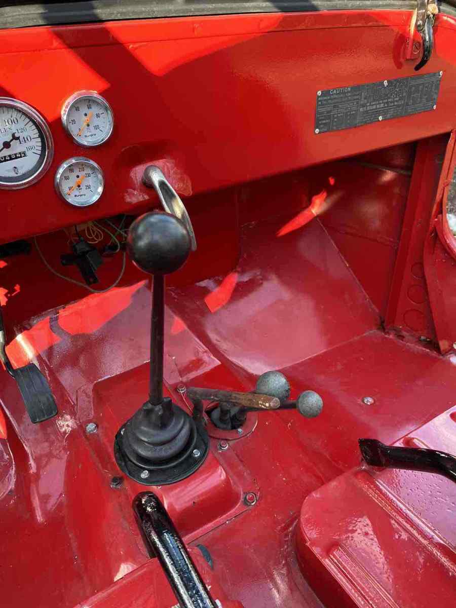 1953 Red Willys CJ-3B SUV