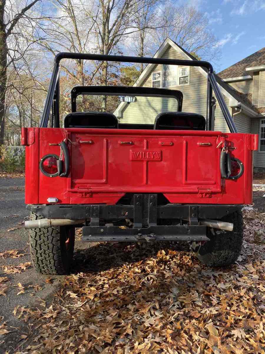 1953 Red Willys CJ-3B SUV