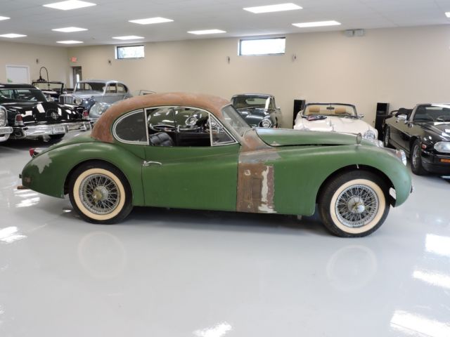 1954 Green Jaguar XK Fixed Head Coupe
