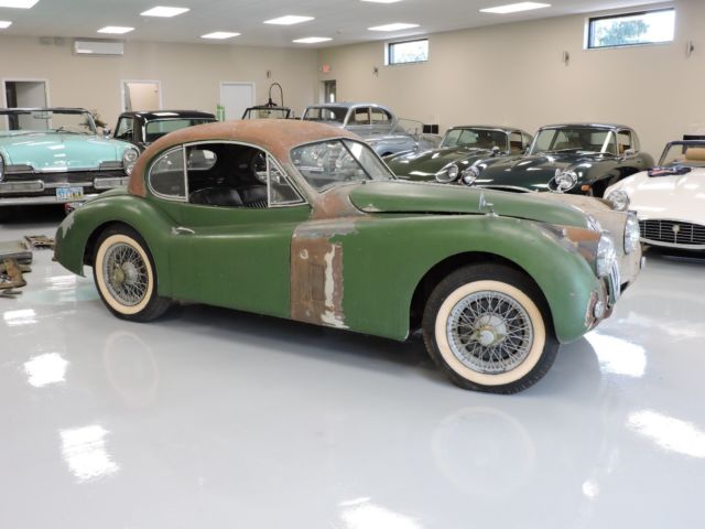 1954 Green Jaguar XK Fixed Head Coupe