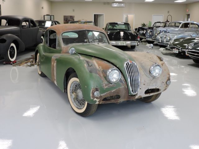 1954 Green Jaguar XK Fixed Head Coupe