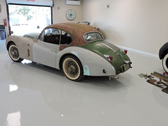 1954 Green Jaguar XK Fixed Head Coupe