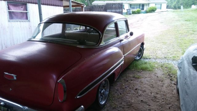 1954 red Chevrolet Bel Air/150/210 2 door post