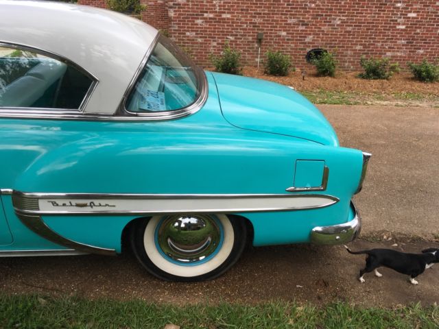 1954 Blue Chevrolet Bel Air/150/210 2dr hardtop