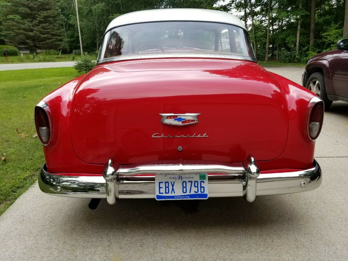 1954 Red/White Chevrolet Bel Air/150/210 Coupe