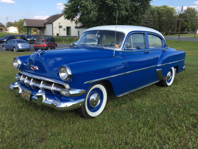 1954 Blue Chevrolet Bel Air/150/210 Sedan