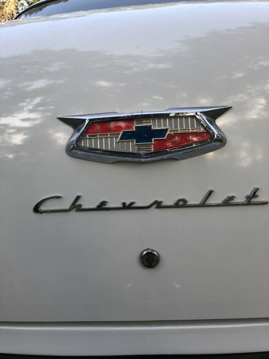 1954 White Chevrolet Bel Air Coupe