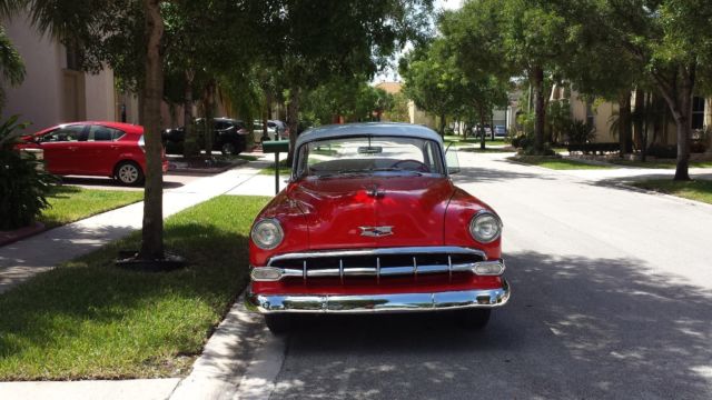 1954 Red Chevrolet Bel Air/150/210 Sedan