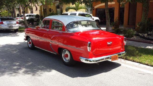 1954 Red Chevrolet Bel Air/150/210 Sedan