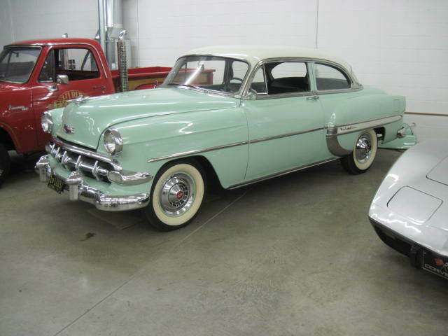 1954 Green and white Chevrolet Bel Air/150/210 Sedan