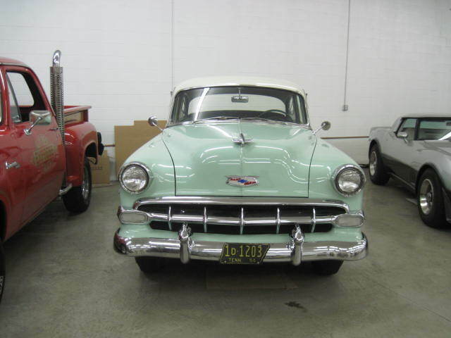 1954 Green and white Chevrolet Bel Air/150/210 Sedan