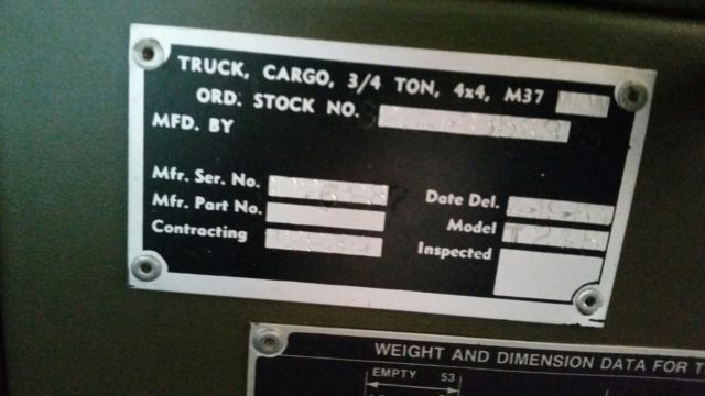 1954 Olive drab Dodge M37