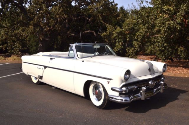 1954 White Ford Sunliner Convertible