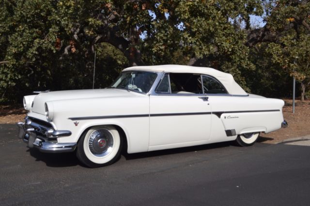 1954 White Ford Sunliner Convertible
