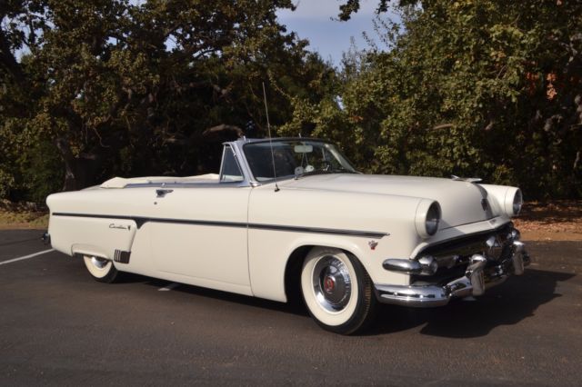 1954 White Ford Sunliner Convertible