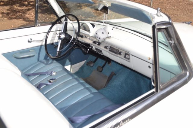 1954 White Ford Sunliner Convertible