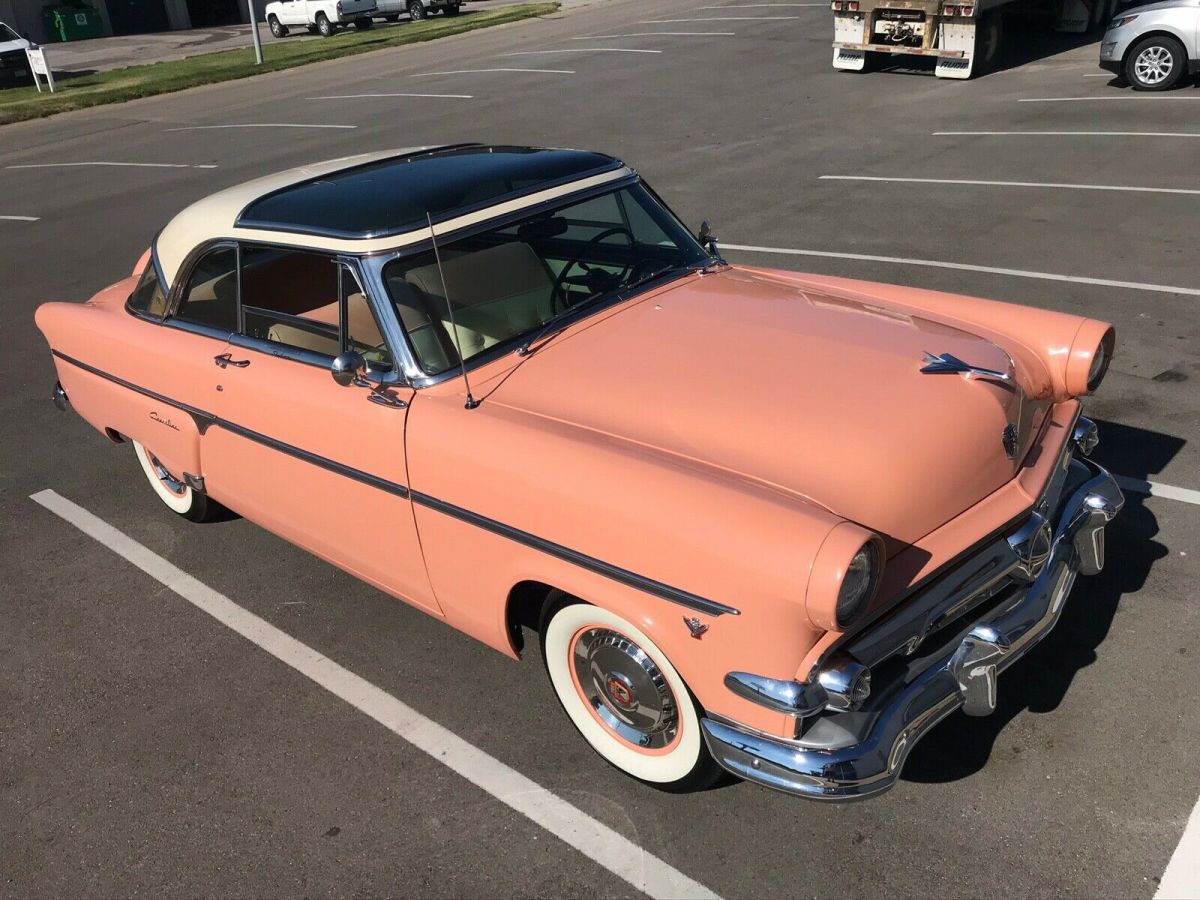 1954 Cameo Coral Sandstone White Ford Sunliner Coupe