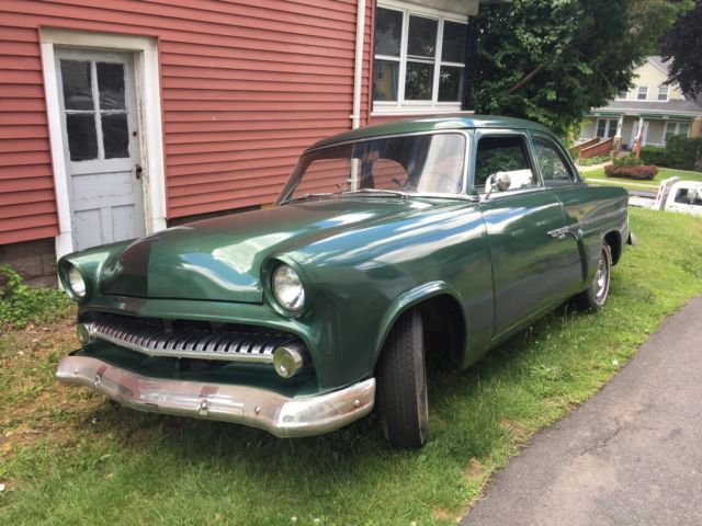 1954 Green white Ford Custom Coupe