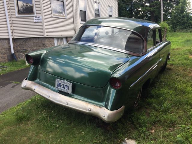 1954 Green white Ford Custom Coupe