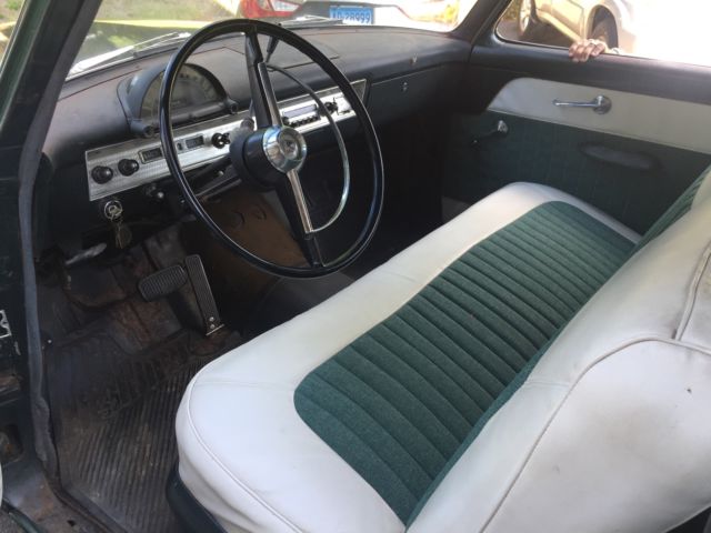 1954 Green white Ford Custom Coupe