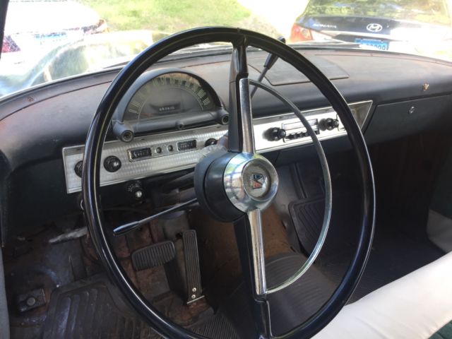 1954 Green white Ford Custom Coupe