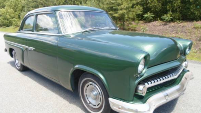 1954 Green white Ford Custom Coupe