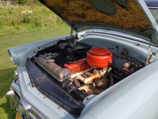 1954 2 Tone Blue Ford Customline 2drsd