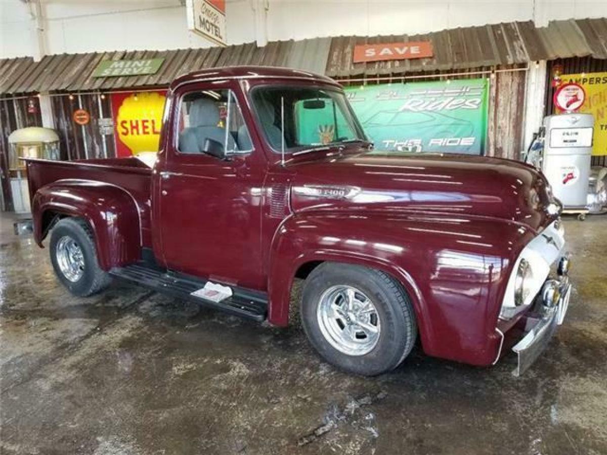 1954 Burgundy Ford F-100 Pickup Truck