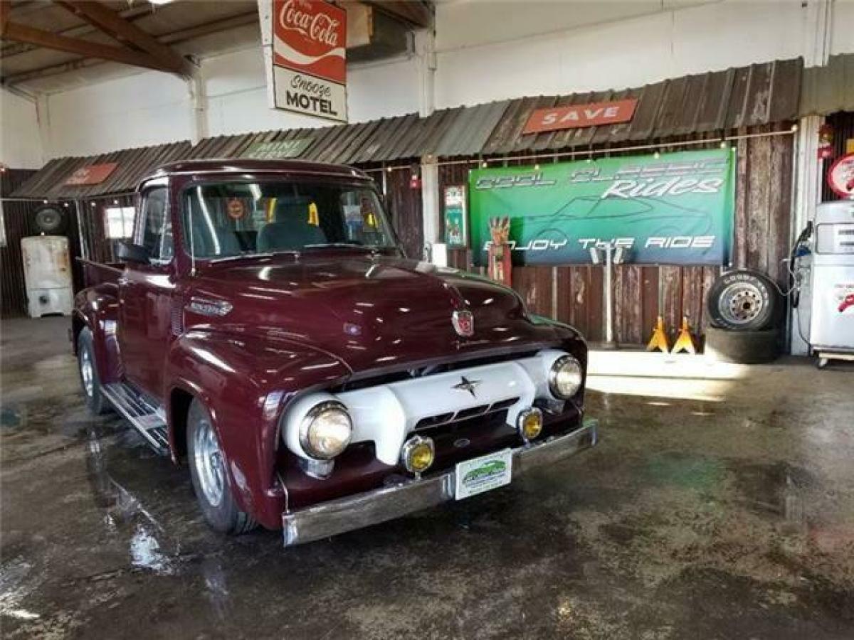 1954 Burgundy Ford F-100 Pickup Truck