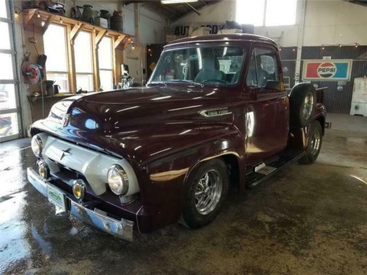 1954 Burgundy Ford F-100 Pickup Truck