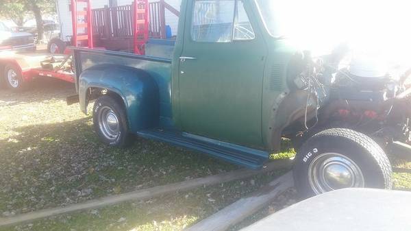 1954 Red Ford F-100 Crew Cab Pickup