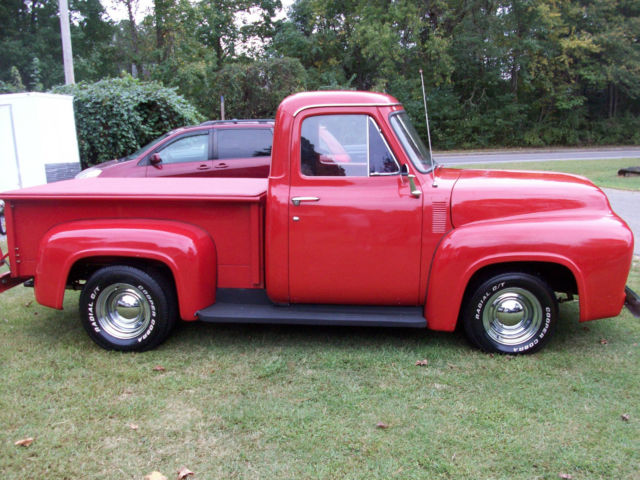 1954 Red Ford F-100 Standard Cab Pickup