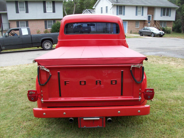 1954 Red Ford F-100 Standard Cab Pickup