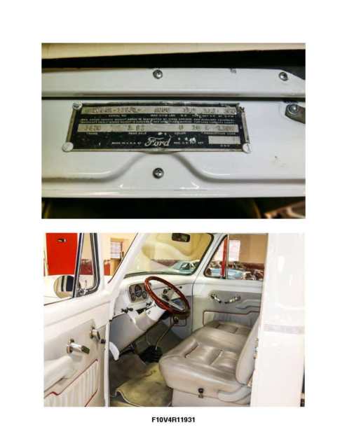 1954 White Ford F-100 Standard Cab Pickup