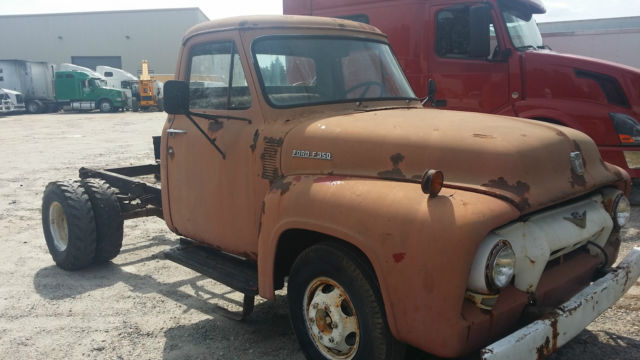 1954 Red Ford F-100 Standard Cab Pickup