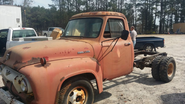 1954 Red Ford F-100 Standard Cab Pickup