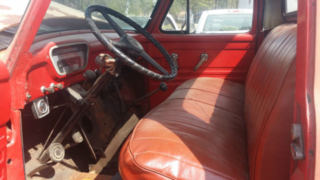 1954 Red Ford F-100 Standard Cab Pickup