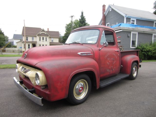 1954 Red Ford F-100 Standard Cab Pickup