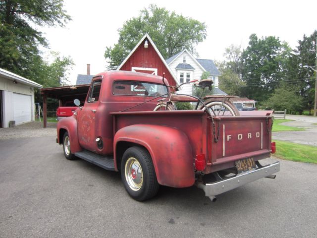 1954 Red Ford F-100 Standard Cab Pickup