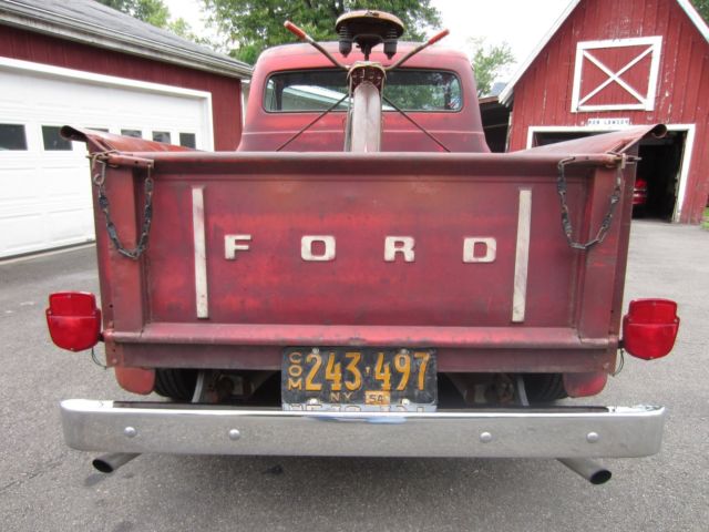 1954 Red Ford F-100 Standard Cab Pickup