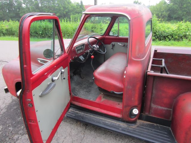 1954 Red Ford F-100 Standard Cab Pickup