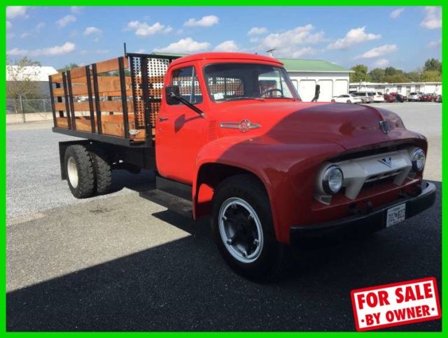 1954 Red Ford F750 Pickup Truck