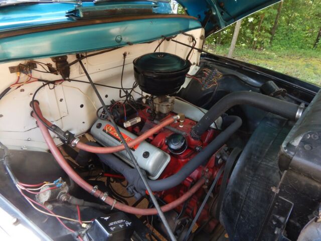 1954 blue black Ford F-100 truck