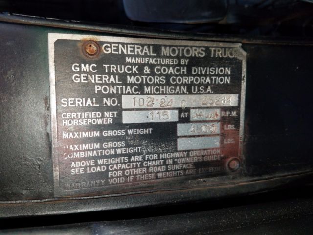 19540000 Black GMC Other Standard Cab Pickup