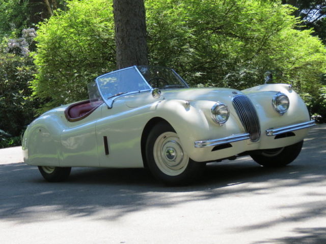 1954 White Jaguar XK Convertible