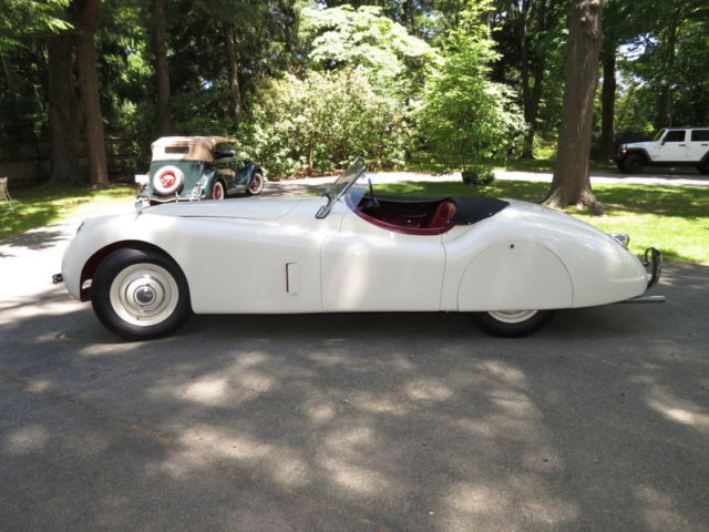 1954 White Jaguar XK Convertible