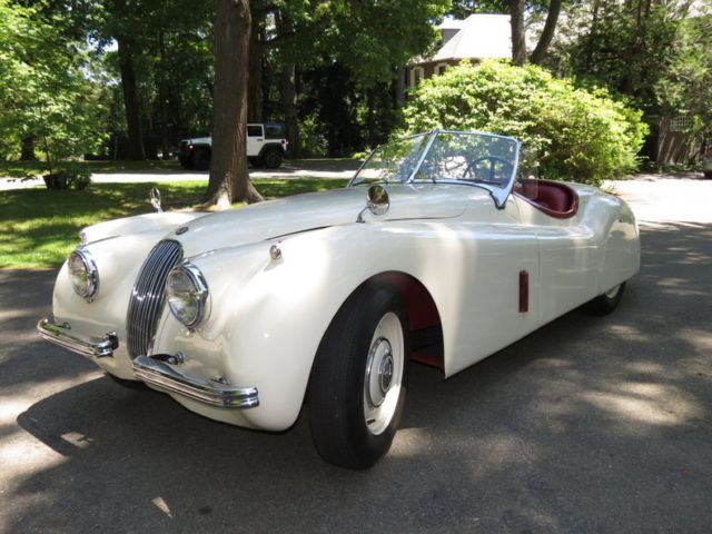 1954 White Jaguar XK Convertible