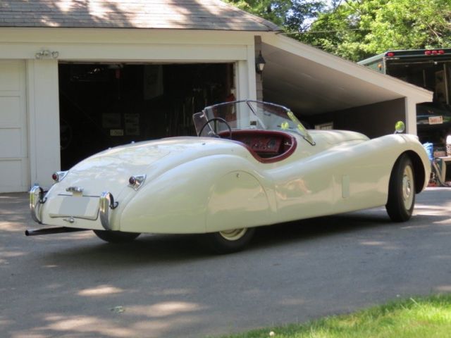 1954 White Jaguar XK Convertible